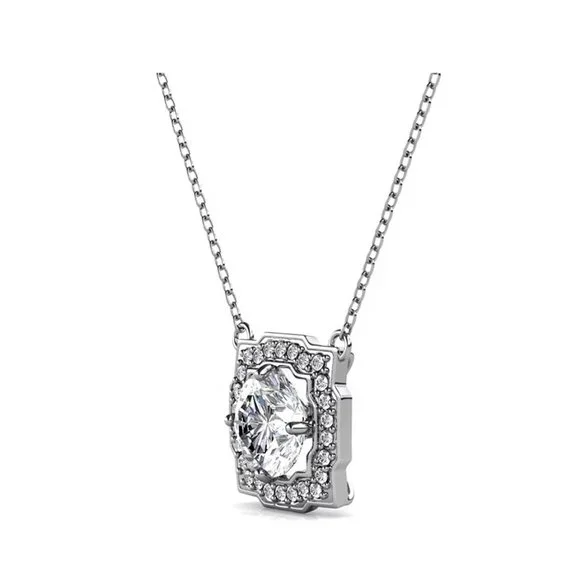 Certified 1ct. t.w. Halo Diamond Elegant Necklace